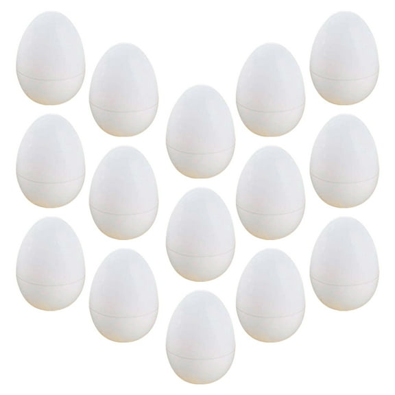 FESTFENDS 30Pcs Fake Chicken Eggs for Easter Decorative Egg with Storage Function