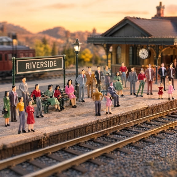 FESTFENDS 30-Piece Miniature People Figurines Set for Architectural Models, Realistic Simulation Figures for Dioramas and Scenes