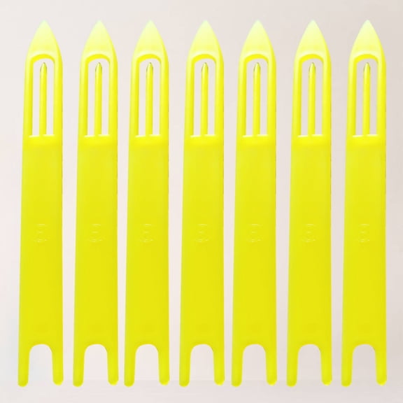 FESTFENDS 30Pcs Shuttle for Nets Fishing Weaving Shuttle Yellow Rectangular Net Knitting Tool PP Plastic