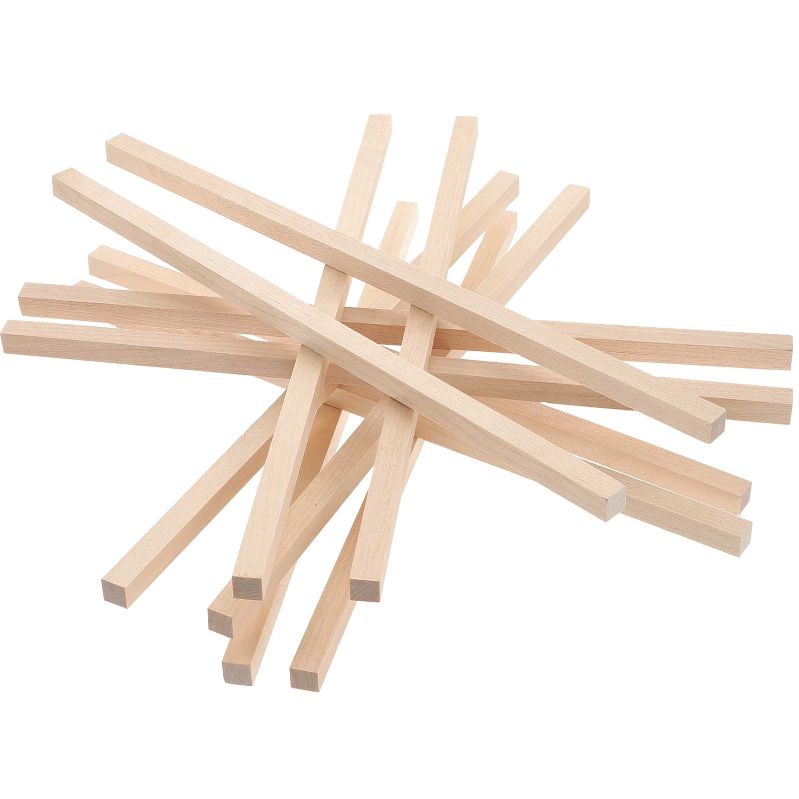 FESTFENDS 30Pcs Unfinished Wood Stick 1X1X11.8In for