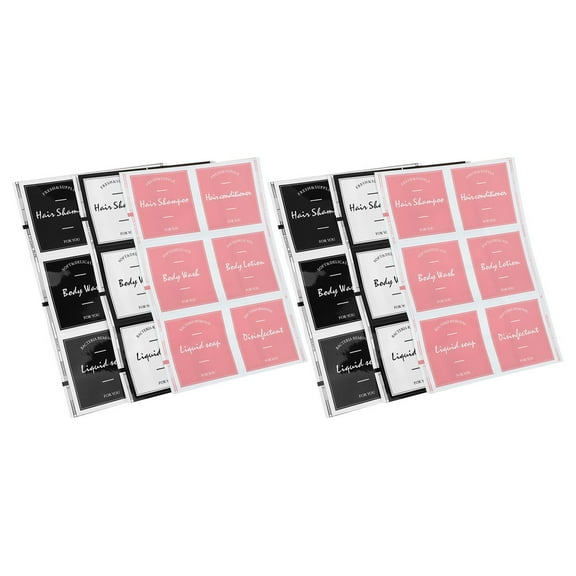 FESTFENDS 36 Labels Lotion Bottle Labels Clean and Simple Design Oilproof Organization Stickers