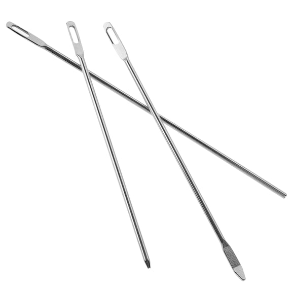 FESTFENDS Thread Inserting Tool Drawstring Threader Tools Silver Nickel Plated Titanium Steel 3Pcs