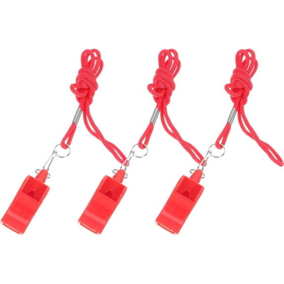FESTFENDS 3Pcs Round Red Whistle for Referees and Teachers in Sports Events and Training Sessions