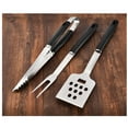 thumbnail image 1 of FESTFENDS 3Pcs Set Barbecue Tools Stainless Steel Black for Outdoor BBQ Grilling 17.0x3.5in 15.4x1.0in 15.9x0.8in, 1 of 8