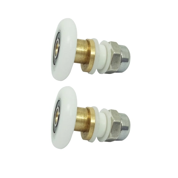 FESTFENDS 4 Pcs Hanging Wheel for Shower Door Rollers Wheels Bathroom Sliding Roller Round Arc Metal