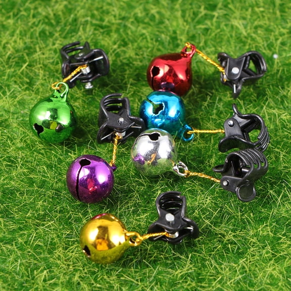 FESTFENDS 48Pcs Beard Baubles Bell Clip Assorted Color Plastic And Metal For Men Facial Hair Decoration