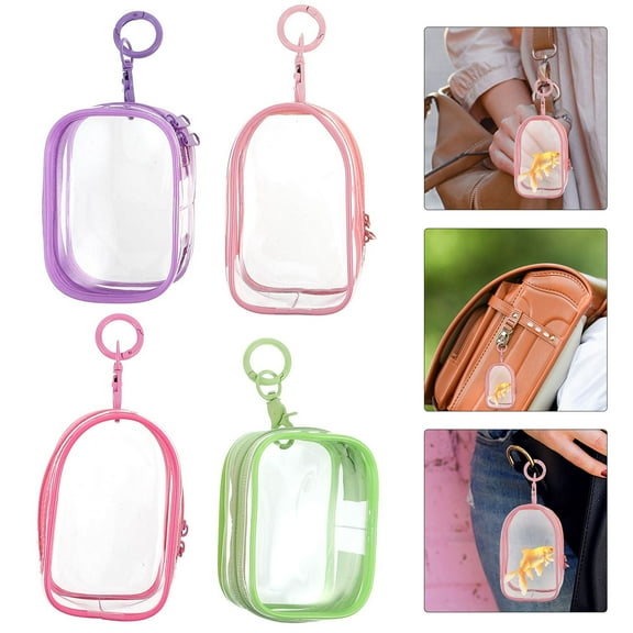 FESTFENDS 4Pcs Compact Toiletry Bag Figure Bag Grape Purple Collectors Travel Use