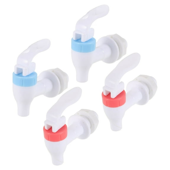 FESTFENDS Water Spigot Lock Water Dispenser Faucet Red 4Pcs Office Use