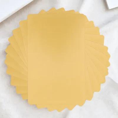 FESTFENDS 50Pcs Gold Aluminum Business Card Blanks with Clear Marking Technology