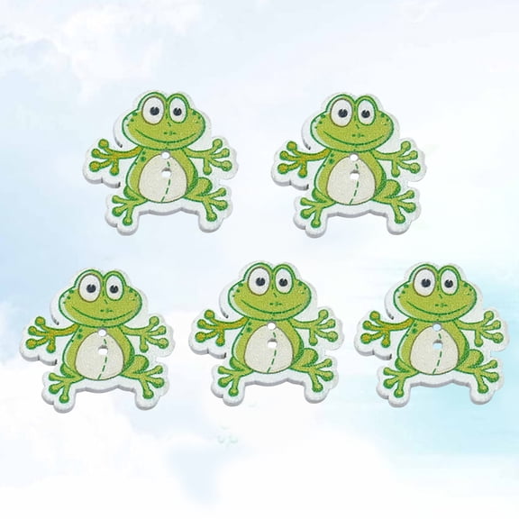 FESTFENDS 50Pcs Green Wooden Buttons for Sewing and Crafting Decorative and Novelty