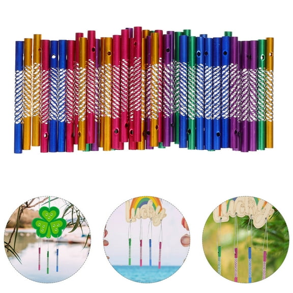 FESTFENDS Crafts Tubes For Windchimes Aluminium Assorted Color 50Pcs