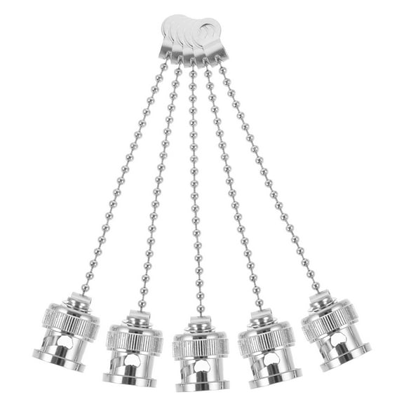 FESTFENDS 5Pcs Dust Caps Nickel Plated Copper Waterproof Connector Cover for Female Jack Connectors