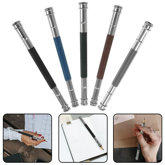 FESTFENDS pencil extension holder Stainless Steel Artists Dark Tone Durable Daily Use 5pcs