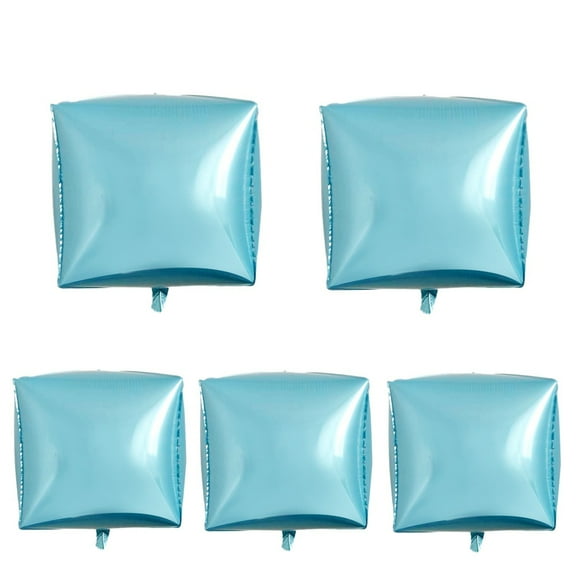 FESTFENDS 5Pcs Square Foil Balloons in Rose Gold for Birthday Decor