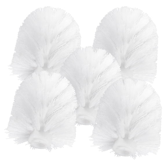FESTFENDS Toilet Brush Heads 5Pcs 3.9In White Plastic Apartment Accessory