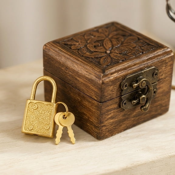 FESTFENDS Retro Style Plastic Padlocks with Keys, 5 Sets for Treasure Chests, Cabinets, Jewelry Boxes, Crafts