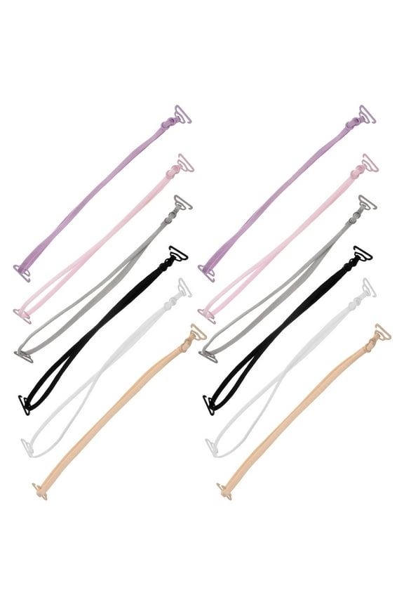 Adjustable Straps Bra Straps Nylon 6 Pairs 16.9x0.8x0.1in