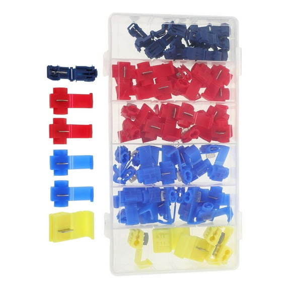 FESTFENDS T Tap Connectors Blue 65Pcs 1.2X0.8X0.4in