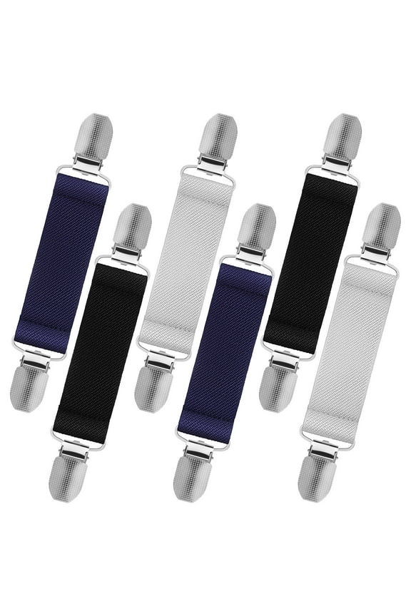 6Pcs Dress Cinch Clips Dark Blue Polyester Simple Design For Securing Clothes