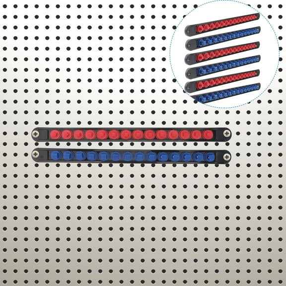 FESTFENDS 6Pcs Portable Socket Organizer Sleeve Rail Rack for Tool Organization 18X2.8X2.3CM