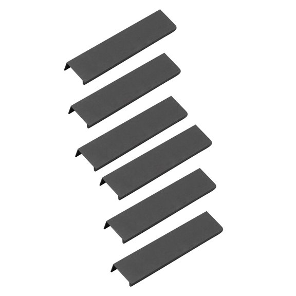 FESTFENDS 6Pcs Rectangular Black Handle for Cabinet Door Handles and Home Furniture