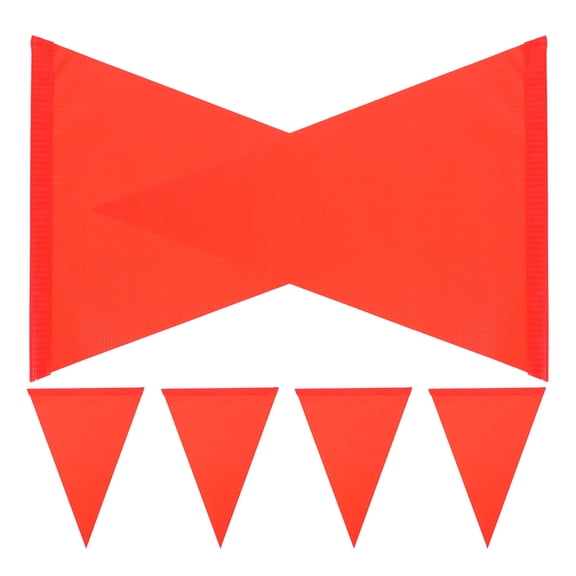 FESTFENDS Cycling Warning Flags Red PVC 6Pack
