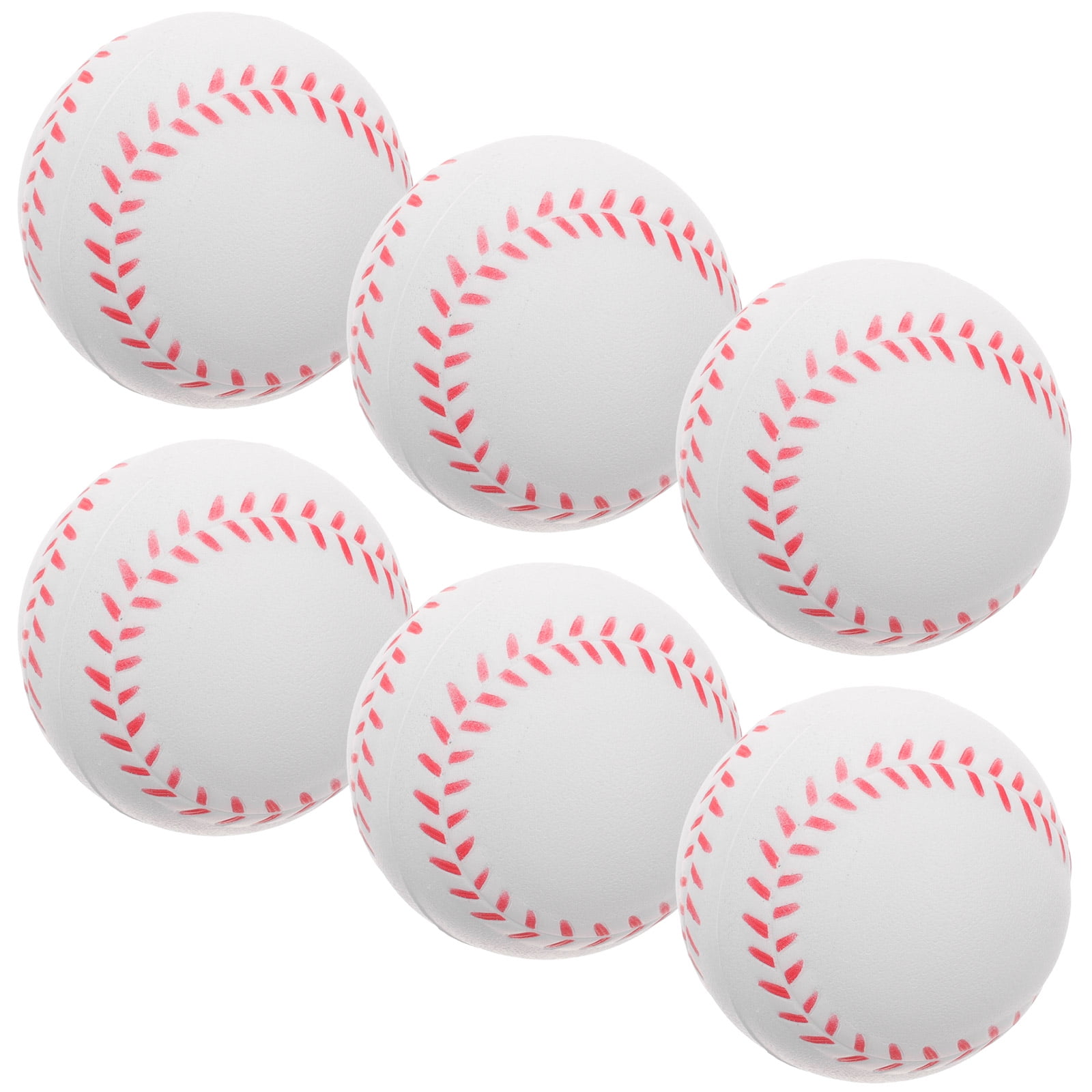 FESTFENDS 6Pcs Softballs for Softball Training with 8 Inches Diameter in White