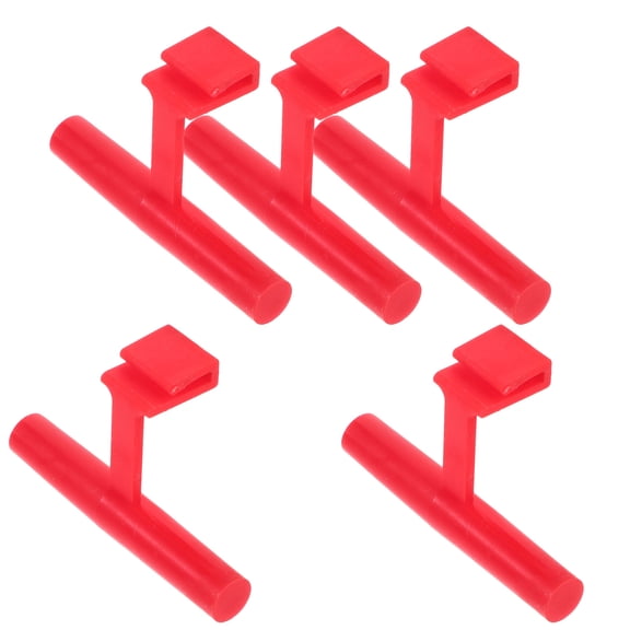 FESTFENDS 6pcs Red Plastic Bird Perch for Parrots, Window Mount Stand Accessory