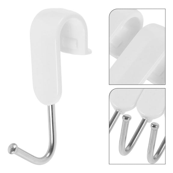 FESTFENDS 7Pcs Hooks White For Bathroom Closet And Closet Organization