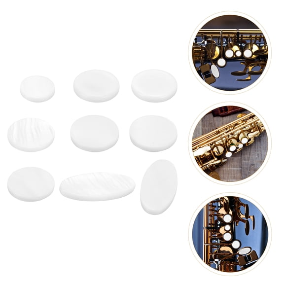 FESTFENDS 9Pcs White Shell Saxophone Key for Saxophone Accessories Music Performance