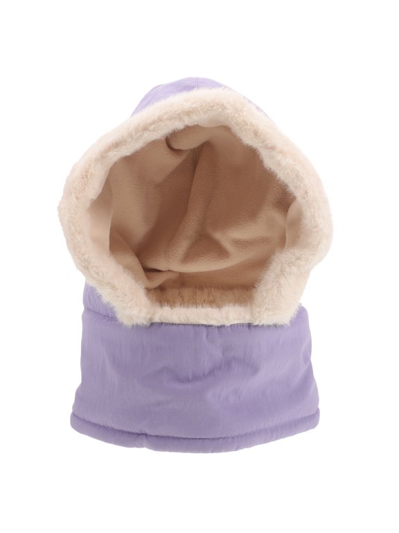 Anti Cold Facial Hood Cotton Purple 1Pack for Running in Winter