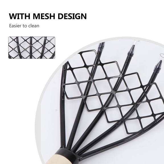 FESTFENDS Anti-Slip Handle Rake Wood Black for Seafood Harvesting 1Pack