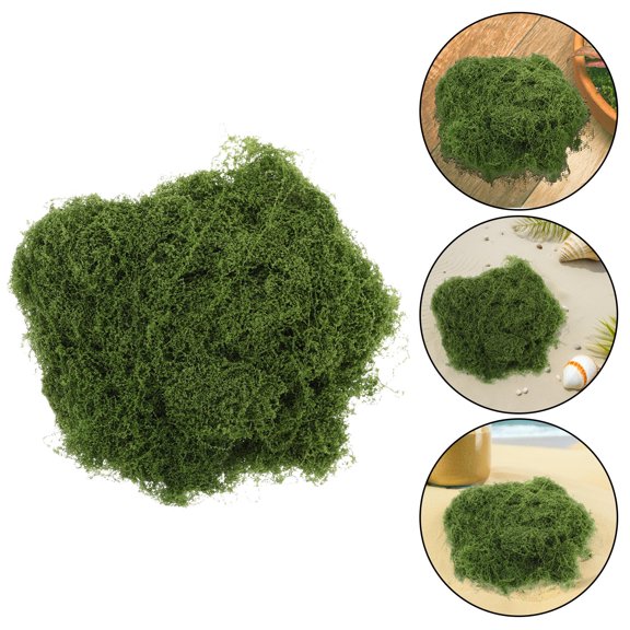 FESTFENDS Artificial Green Moss for Crafting Durable Faux Moss for Decoration and Aquarium Use
