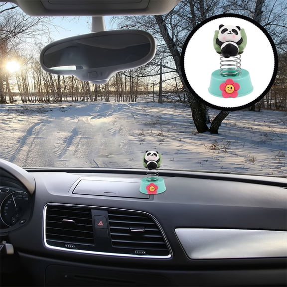 FESTFENDS Automobile Interior Protection and Decoration 2Pcs Car Dashboard Decor Lying Panda Figurine