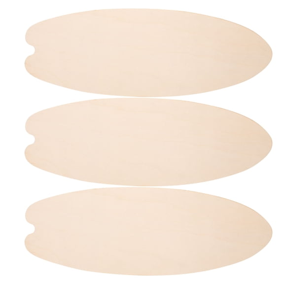 FESTFENDS Beige 3Pcs Surfboard Prop Unfinished Surfboard Shaped Hanging Pendant Home Decor