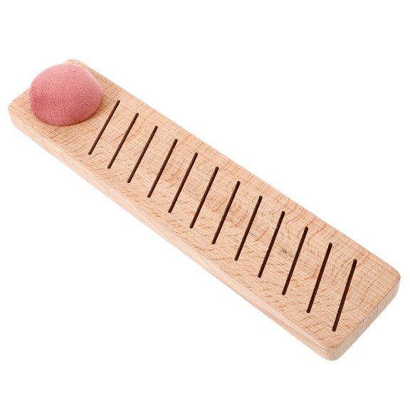 FESTFENDS Wooden Thread Holder for Embroidery Floss Durable Beige Thread Organizer for Sewing