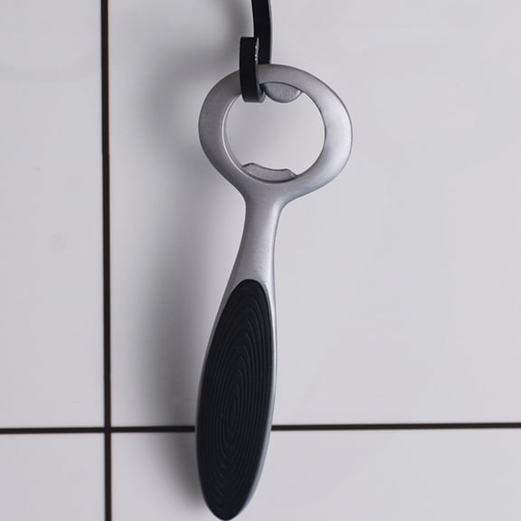 FESTFENDS Black Aluminum Alloy Bottle Opener Lightweight Tool for Home Use Camping Picnic 1Pc