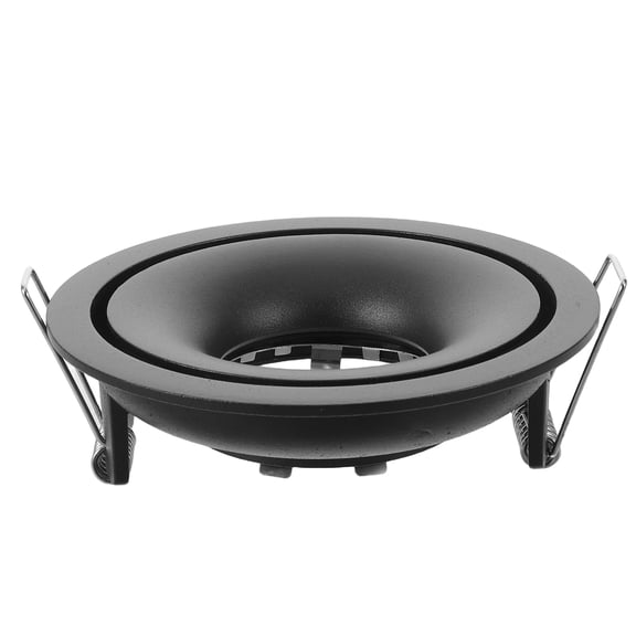FESTFENDS Black LED Recessed Light Trim , Round Ceiling Downlight Bezel with Spring Clips for MR16 GU10 Can Light Fixture