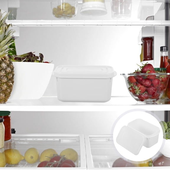 FESTFENDS Butter Organizer 2Pcs White PE Material for Fridge with - and Features