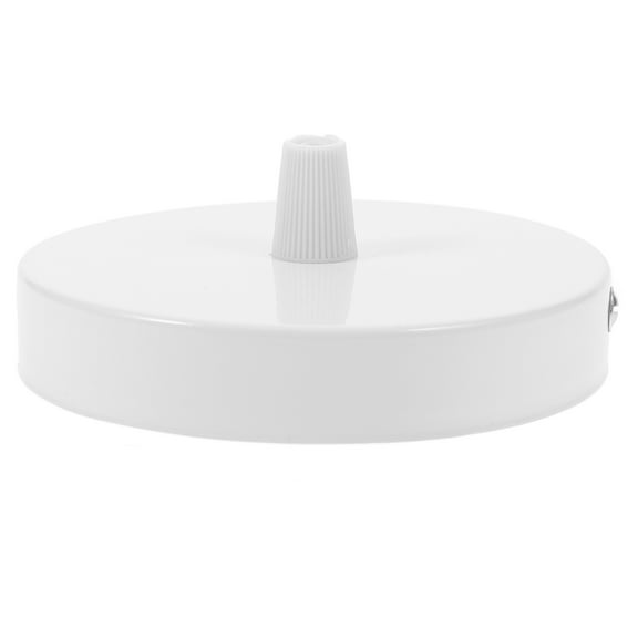 FESTFENDS Canopy Kit for Ceiling Light Metal White Round Ceiling Light Cover Plate 1Set 3.9x3.9x0.8in