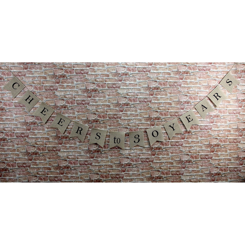 FESTFENDS Rustic Wedding Decor Hessian Bunting Assorted Color Cheers to ...