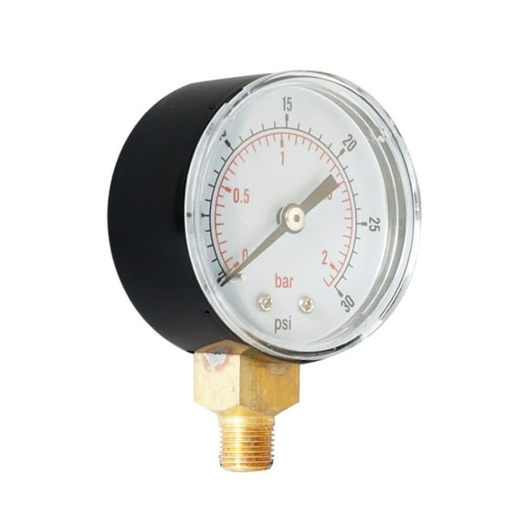 FESTFENDS Compression Pressure Gauge Plastic Round Water Pressure Measurement 1Pcs