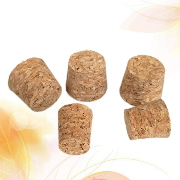 FESTFENDS Cork Stoppers for Bottles 20Pcs Tapered Cork Bung Stopper Light Brown Airtight Seal