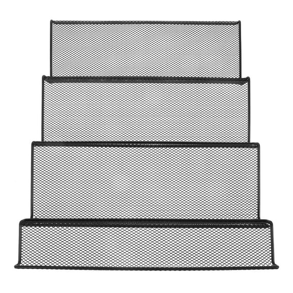 FESTFENDS Metal Spice Rack for Inside Cabinet Seasoning Jar Storage Rack Black 1Pack