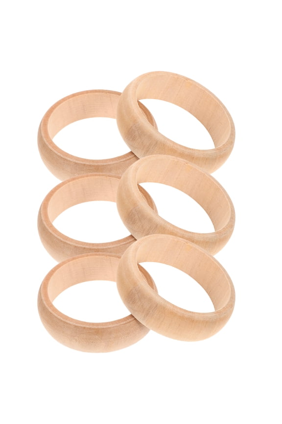 DIY 6Pcs Eucalyptus Wood Bangles for Creative Projects
