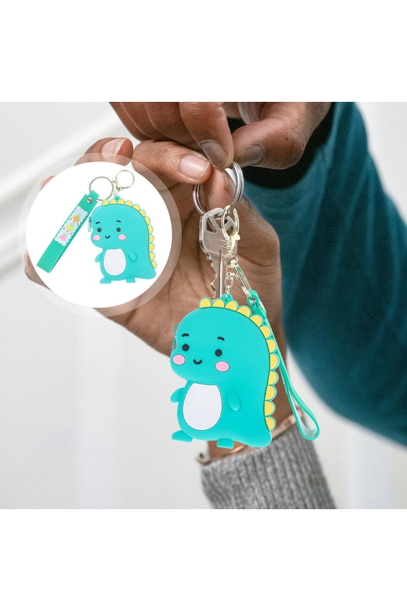 Dinosaur Keychain Cartoon Animal Key Chain Dinosaur Design for Teenagers Holding Small Items 1Set