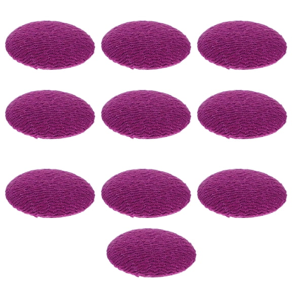 FESTFENDS Diy Round Buttons Purple 2x0.79In Cloth 10Pcs For Round Shaped Sewing Button Diy Crafts Handmade