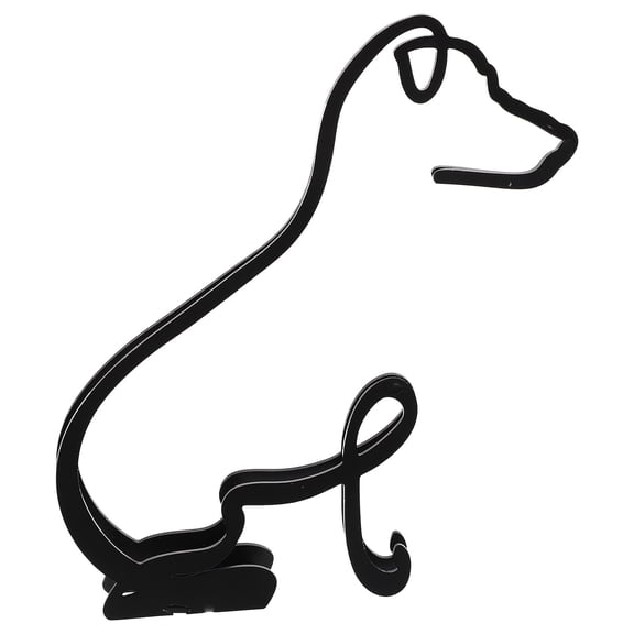 FESTFENDS Dog Wire Art Iron Tabletop Ornament Modern Style Black 1Set