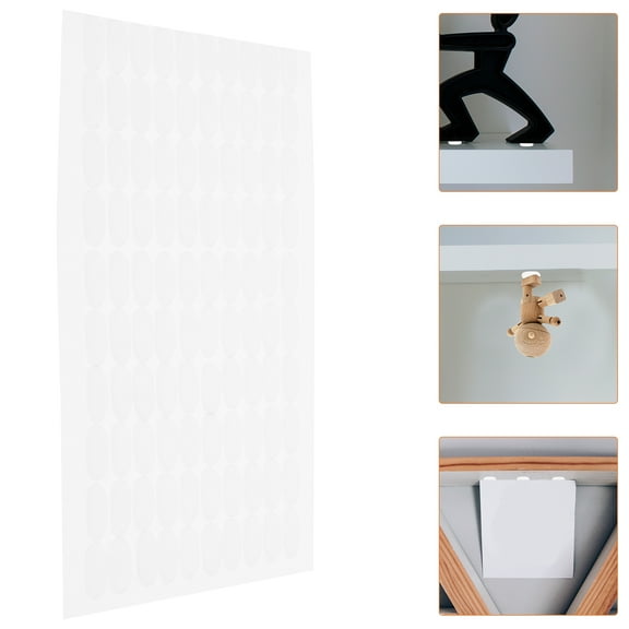 FESTFENDS Double-Sided Adhesive Pads 500 Pcs Clear Adhesive Putty for Home Use