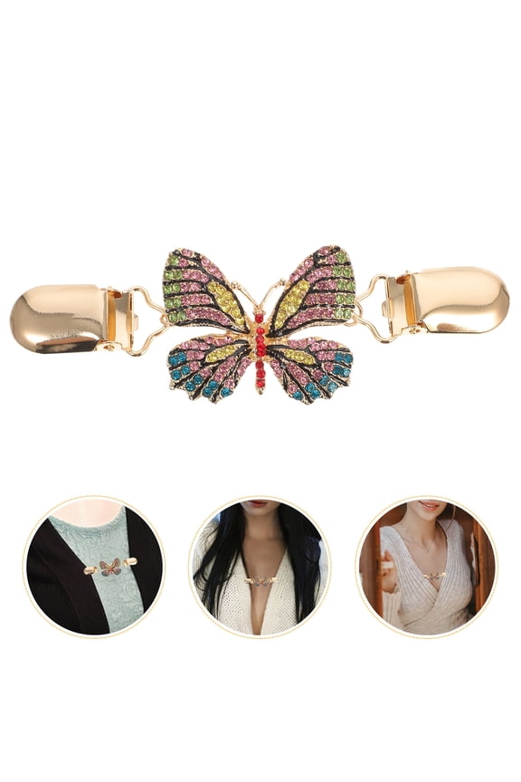 Elegant Butterfly Sweater Clasp Set for Women - Stylish Clothing Accessory for Cardigans and Sweaters